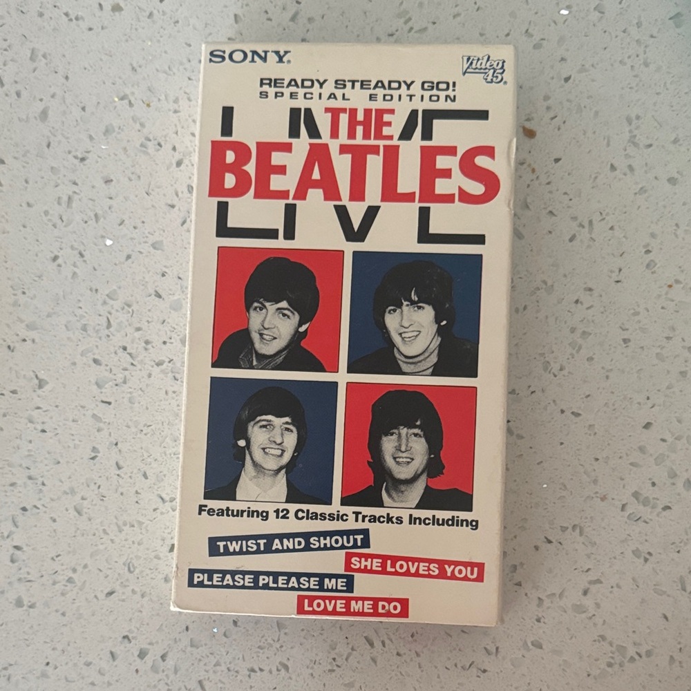 Sony The Beatles Live Special Edition VHS - Red and Black